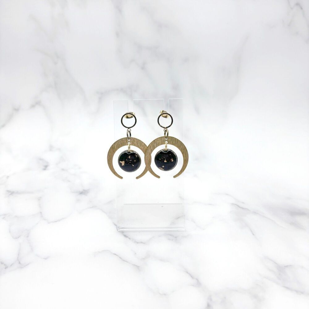 Celestial Color Changing Brass Earrings - Picture 5 of 11